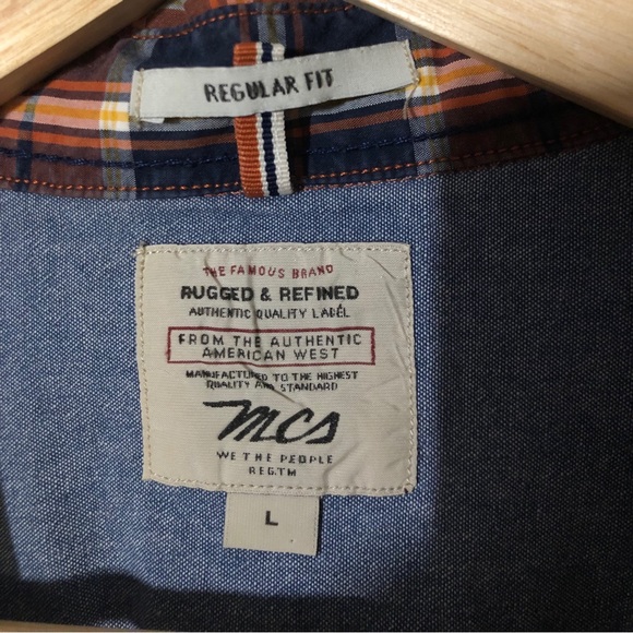 Beautiful Rustic Plaid Men’s Button Down Shirt MCS, Italian Brand. - Picture 4 of 4